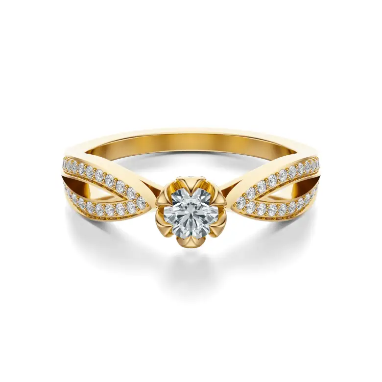 Pierścionek zaręczynowy z diamentami